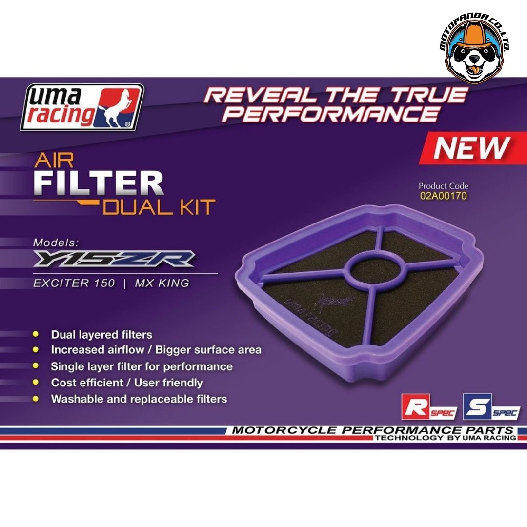 กรองอากาศ Yamaha R15 V3 V4 MT15 XSR155 Y15ZR Y16ZR EXCITER150 XMAX300 PCX150 UMA RACING ของแท้ 100%