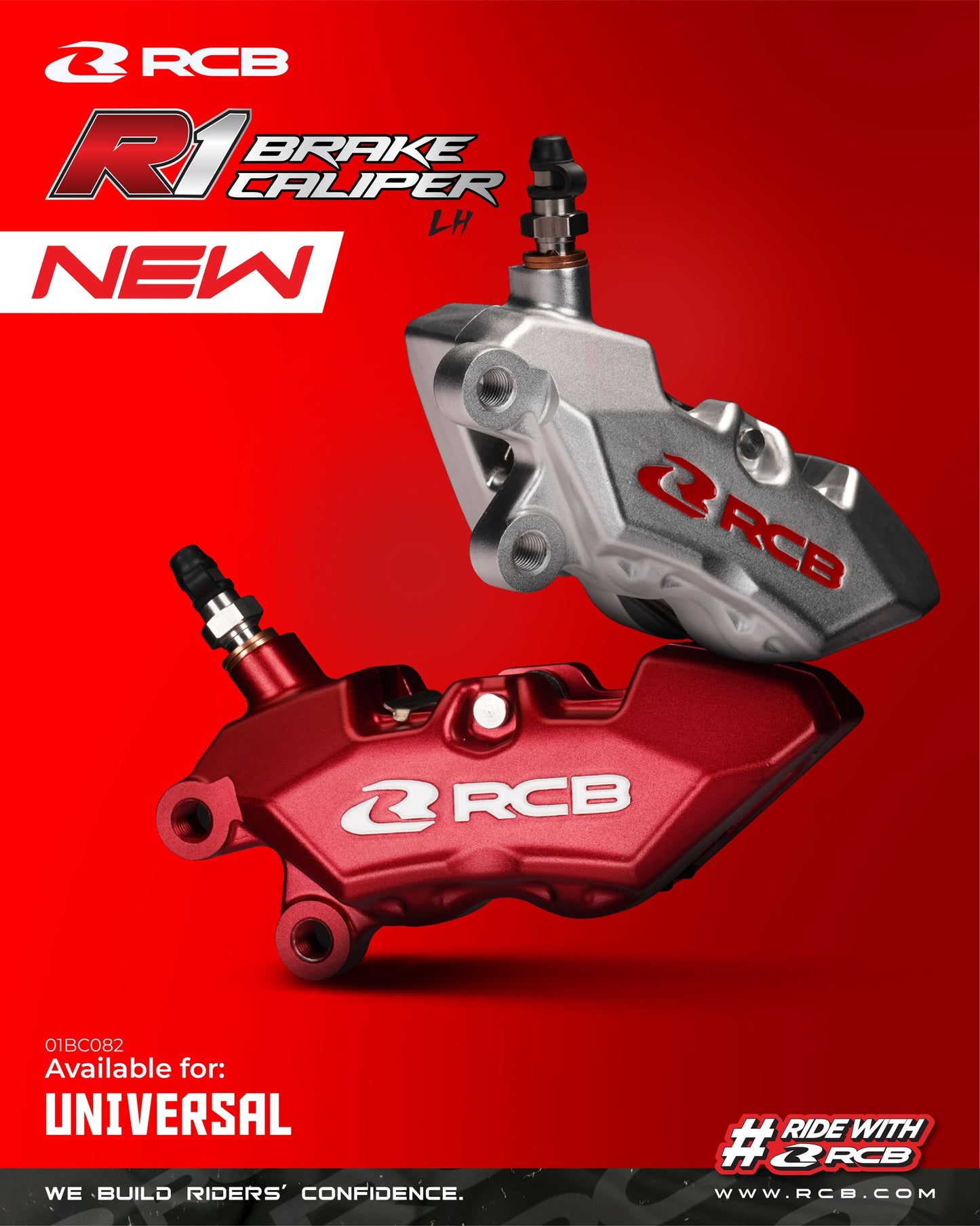 RCB ปั๊มเบรค R1 Series 4 พอต หูชิด Racing Boy แท้100%