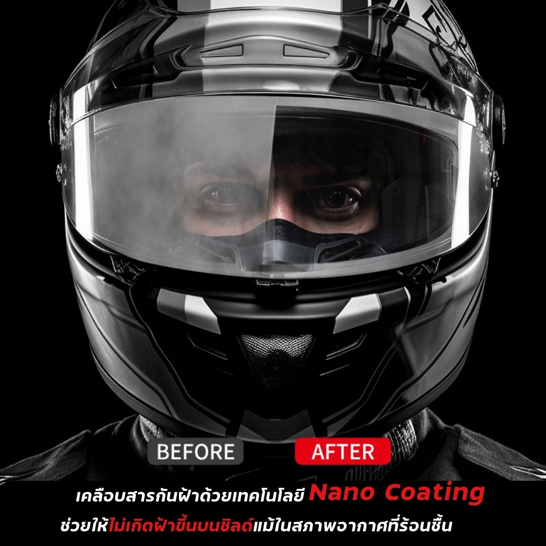 ฟิล์มติดหมวกกันน็อค MOTOWOLF กันฝ้าชิลด์ โมโตวูฟ กันรอยหมวกกันน็อค รุ่น MDL 1912 ANTI FOG Full face Helmet สินค้าแท้100%