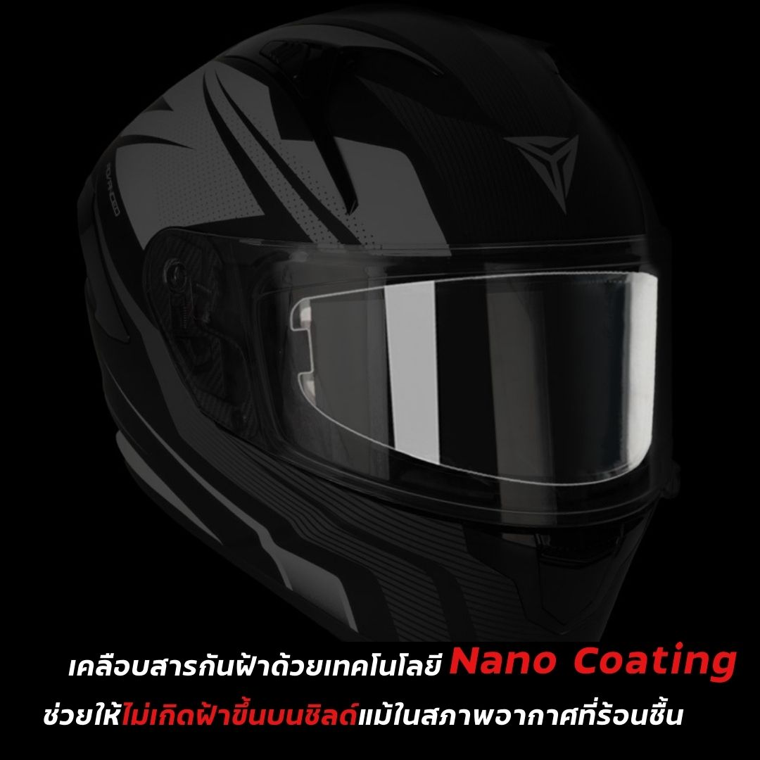 ฟิล์มติดหมวกกันน็อค MOTOWOLF กันฝ้าชิลด์ โมโตวูฟ กันรอยหมวกกันน็อค รุ่น MDL 1912 ANTI FOG Full face Helmet สินค้าแท้100%