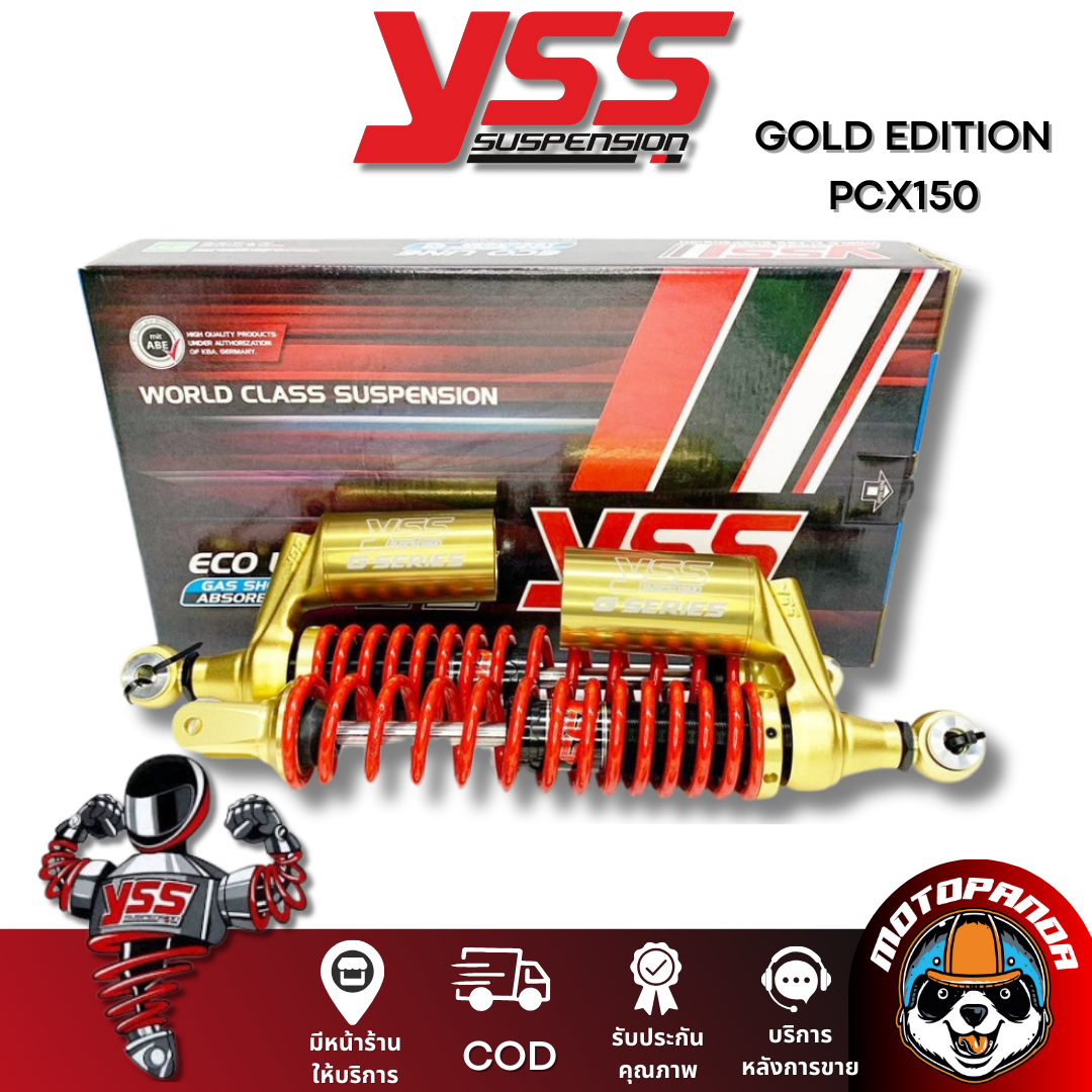 โช๊คหลัง GOLD EDITION HONDA PCX150 WAVE CLICK N-MAX BLACK/RED/GOLD สูง 350,310,330,320 mm. เวฟ คลิ๊ก โช้ค YSS ของแท้100%