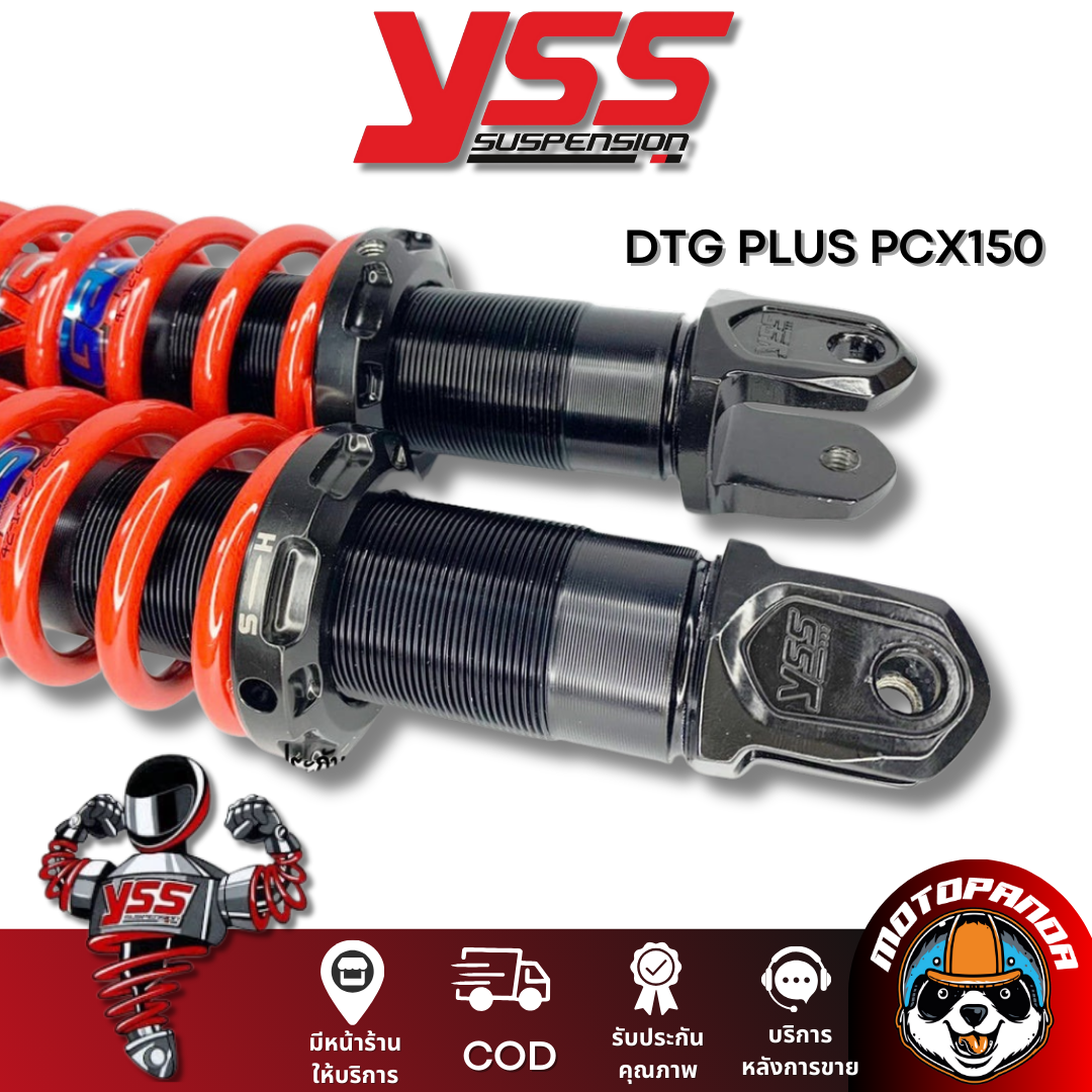 โช๊คหลัง DTG PLUS HONDA PCX 150 BLACK/RED สูง 350 mm. โช้ค YSS แท้ โชค สำหรับ ฮอนด้า PCX150 โช้คแก๊ส ของแท้100% โช๊คคู่