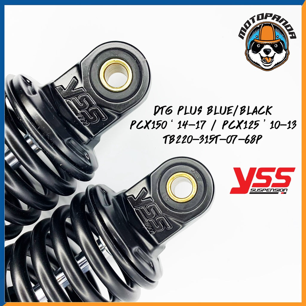 โช๊คหลัง DTG PLUS HONDA PCX 125/150 BLUE/BLACK สูง 315 mm. โช้ค YSS แท้ สำหรับ ฮอนด้า PCX125 PCX150 โชค ของแท้100%
