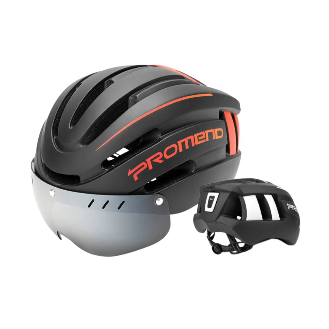 หมวกกันน็อคจักรยานอัจฉริยะ PROMEND SMART BIKE HELMET มีไฟปรับได้ ชาร์จได้ หมวกกันน็อคสกู๊ตเตอร์ คุณภาพสูง