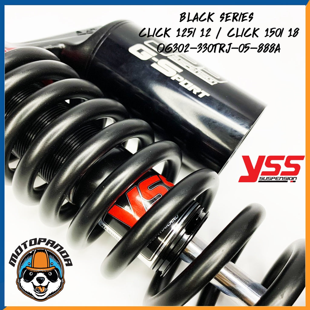 โช๊คหลัง BLACK SERIES HONDA CLICK 125I 150I สูง 330 mm. โช้ค YSS แท้ สำหรับ ฮอนด้า คลิ๊ก 125i/150i โช้คแก๊ส ของแท้100%