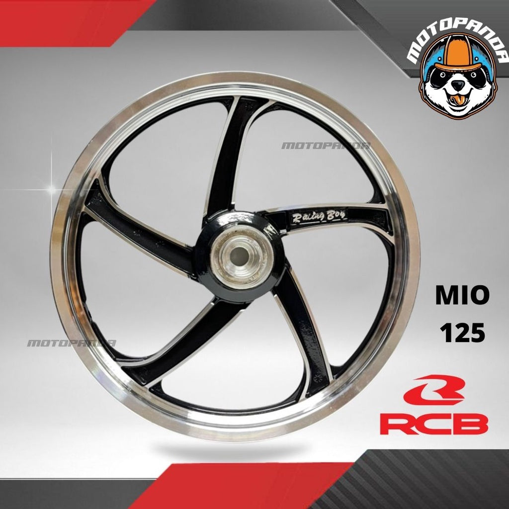 ล้อแม็ก Racing Boy แท้100% MIO FINO MIO-125 SPARK-135 SPARK-NANO Clik สีดำปัด ขอบ 14-17 ล้อแม็ค RCB หน้าดิส หลังดั๊ม