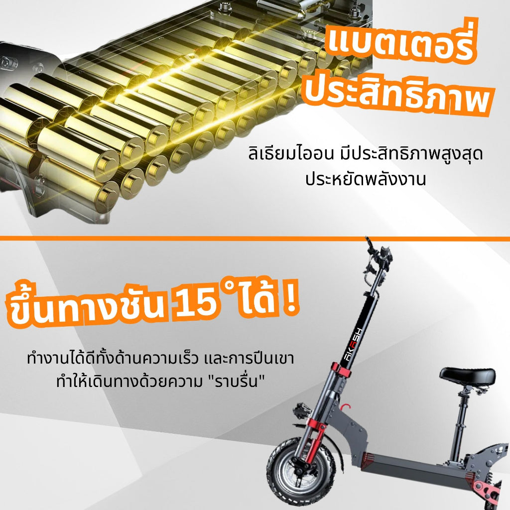 สกู๊ตเตอร์ไฟฟ้า Sealup Q22 รับประกัน 1 ปี ELECTRIC SCOOTER พับได้ออฟโรด พร้อมส่งในไทย ทักแชทก่อนสั่ง