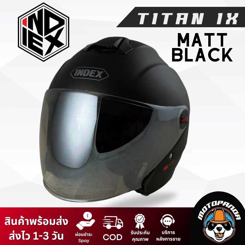 หมวกกันน็อค INDEX TITAN IX แบบเปิดหน้า ของแท้ 100% รับประกันคุณภาพ