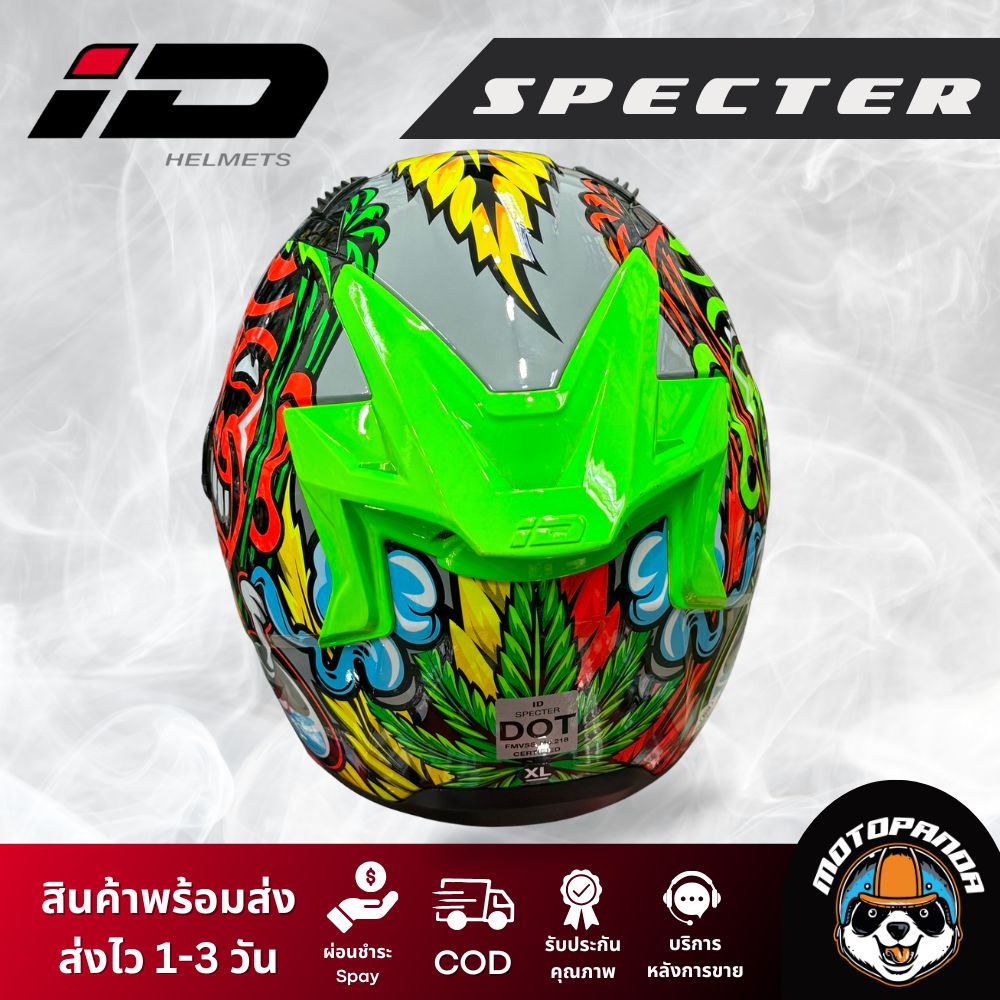 หมวกกันน็อคเต็มใบ ID SPECTER หมวกกันน็อคของแท้ 100% สินค้าคุณภาพดี