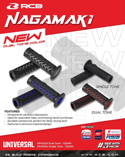 RCB ปลอกแฮนด์ NAGAMAKI DT ST มี 4 สี ดำ แดง น้ำเงิน เทา Racing Boy ของแท้ 100% ตัวแทนจำหน่ายรายใหญ่