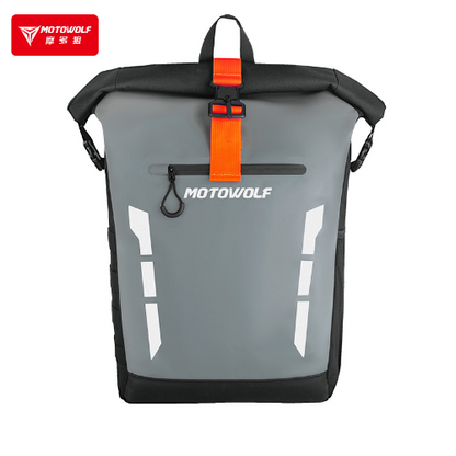Motowolf MDL 0716 กระเป๋า ทรงเหลี่ยม สีเทา-ส้ม