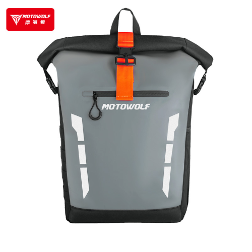 Motowolf MDL 0716 กระเป๋า ทรงเหลี่ยม สีเทา-ส้ม