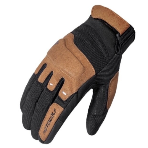 MOTOWOLF MDL 0325 ถุงมือไมโคร น้ําตาล M