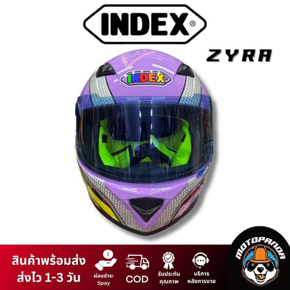 หมวกกันน็อค INDEX ZYRA หมวกกันน็อคเต็มใบ ของแท้100% สีม่วง