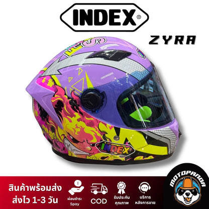 หมวกกันน็อค INDEX ZYRA หมวกกันน็อคเต็มใบ ของแท้100% สีม่วง