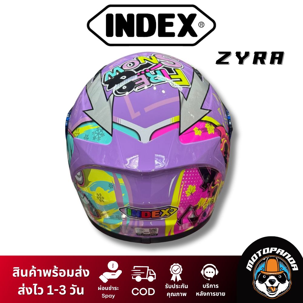 หมวกกันน็อค INDEX ZYRA หมวกกันน็อคเต็มใบ ของแท้100% สีม่วง