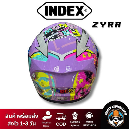 หมวกกันน็อค INDEX ZYRA หมวกกันน็อคเต็มใบ ของแท้100% สีม่วง