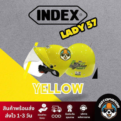 หมวกกันน็อค INDEX ครึ่งใบรุ่น LADY57  ของแท้ 100% รับประกันคุณภาพ