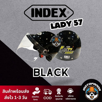หมวกกันน็อค INDEX ครึ่งใบรุ่น LADY57  ของแท้ 100% รับประกันคุณภาพ