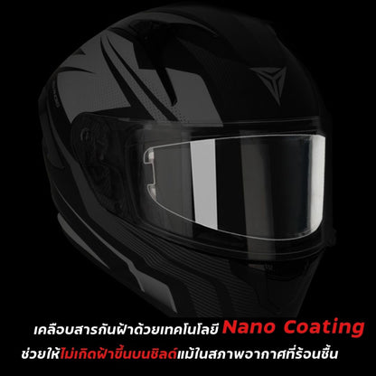 ฟิล์มติดหมวกกันน็อค MOTOWOLF กันฝ้าชิลด์ โมโตวูฟ กันรอยหมวกกันน็อค รุ่น MDL 1912 ANTI FOG Full face Helmet สินค้าแท้100%