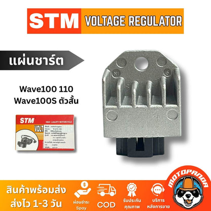 STM แผ่นชาร์ต HONDA WAVE100 WAVE110 WAVE100 (2005) ตัวสั้น สำหรับมอเตอร์ไซค์ตรงรุ่น สินค้าคุณภาพ