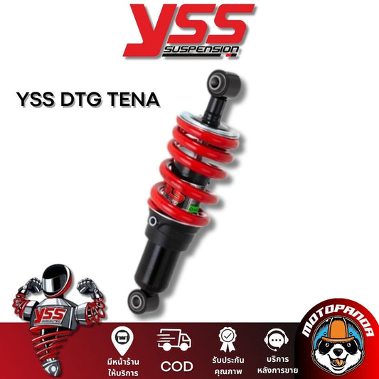 โช๊คหลัง  YSS DTG TENA ดําแดง สูง 240 mm. โช้ค YSS แท้ โช๊คหลัง
