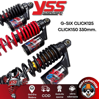 โช๊คหลัง YSS G SIX HONDA CLICK125 CLICK150 สูง 330 mm. โช้ค YSS แท้