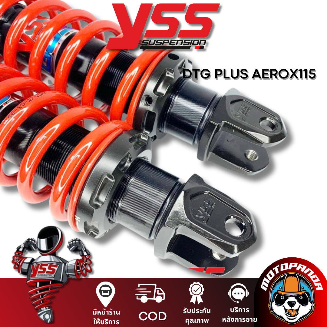 DTG PLUS YAMAHA AEROX 155 สูง 305 mm. มีหลายสี โช๊คหลัง YSS แท้ สำหรับ ยามาฮ่า แอรอค โช้คแก๊ส