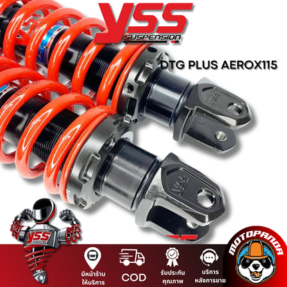 DTG PLUS YAMAHA AEROX 155 สูง 305 mm. มีหลายสี โช๊คหลัง YSS แท้ สำหรับ ยามาฮ่า แอรอค โช้คแก๊ส