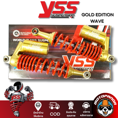 โช๊คหลัง GOLD EDITION HONDA PCX150 WAVE CLICK N-MAX BLACK/RED/GOLD สูง 350,310,330,320 mm. เวฟ คลิ๊ก โช้ค YSS ของแท้100%