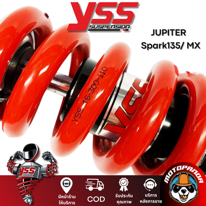 โช๊คเดี่ยว YSS ของแท้100% YAMAHA JUPITER SPARK-135,MX (ปี 05-14) CRYPTON BLACK/RED สูง 210 mm.