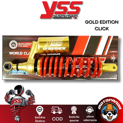 โช๊คหลัง GOLD EDITION HONDA PCX150 WAVE CLICK N-MAX BLACK/RED/GOLD สูง 350,310,330,320 mm. เวฟ คลิ๊ก โช้ค YSS ของแท้100%