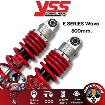 โช๊คหลัง YSS E SERIES L.30 Wave110i Wave125i สูง 300 mm. ดำแดง YSS แท้