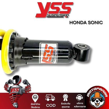 โช๊คหลัง HONDA SONIC สูง 255 mm. โช๊คอัพ YSS แท้ สำหรับ ฮอนด้า โซนิค ดำ/เหลือง โช๊คเดี่ยว โช๊คหลัง โช้ค