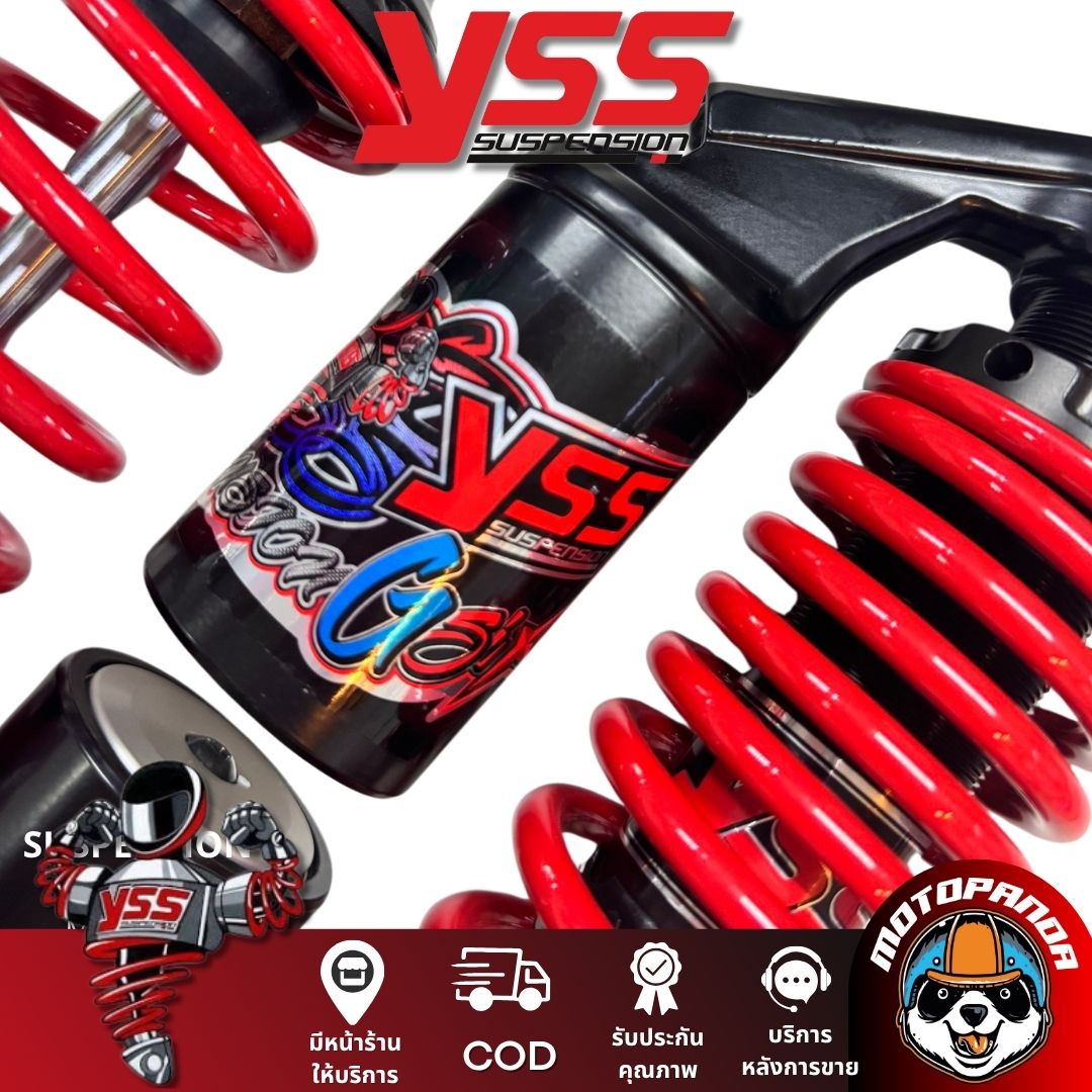 โช๊คหลัง G SIX HONDA WAVE110 WAVE125 สูง 320 mm. ดำแดงทอง YSS แท้ สำหรับ ฮอนด้า เวฟ