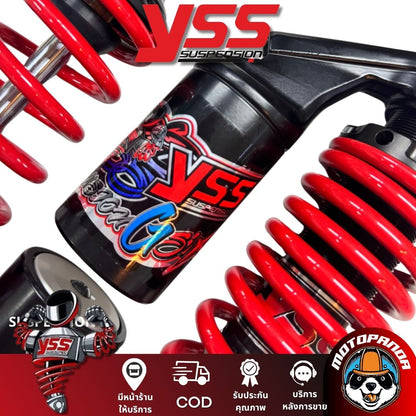โช๊คหลัง G SIX HONDA WAVE110 WAVE125 สูง 320 mm. ดำแดงทอง YSS แท้ สำหรับ ฮอนด้า เวฟ