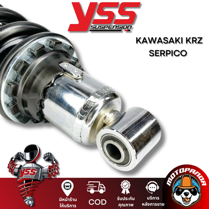 โช๊คหลัง KAWASAKI KRZ SERPICO CHROME/BLACK สูง 250 mm.โช๊คอัพ YSS แท้ สำหรับ คาวาซากิ โครเมียม/ดำ โช๊คเดี่ยว โช๊คหลัง