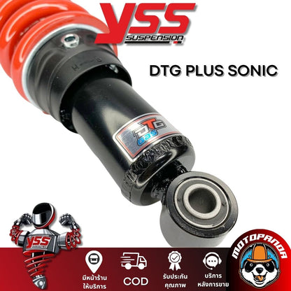 โช๊คหลัง DTG PLUS SONIC BLACK/RED สูง 255 mm. HONDA โช๊คอัพ YSS แท้ โช้ค ฮอนด้า โซนิค แกนดำ สปริงแดง