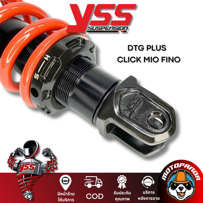 โช๊คหลัง DTG PLUS BLACK/RED สูง 310 mm. CLICK110 MIO115 FINO115 โช๊คอัพ YSS คลิ๊ก มีโอ ฟีโน่