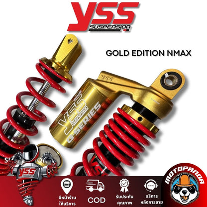 โช๊คหลัง YSS GOLD EDITION NMAX สูง 310 mm. ดำแดงทอง YSS แท้