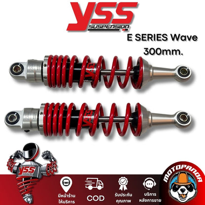 โช๊คหลัง YSS E SERIES L.30 Wave110i Wave125i สูง 300 mm. ดำแดง YSS แท้