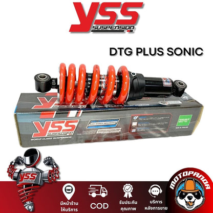 โช๊คหลัง DTG PLUS SONIC BLACK/RED สูง 255 mm. HONDA โช๊คอัพ YSS แท้ โช้ค ฮอนด้า โซนิค แกนดำ สปริงแดง