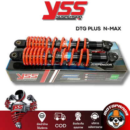 โช๊คหลัง DTG PLUS N-MAX155 สูง 335 mm. YAMAHA โช๊คอัพ YSS แท้ สำหรับยามาฮ่า โช๊คคู่