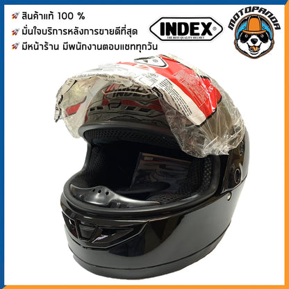 หมวกกันน็อค index811 ดำเงา เต็มใบ สินค้าแท้ล้านเปอร์เซ็นต์ สินค้ามีพร้อมส่ง สีพื้นไม่มีลาย ถูกสุดๆ ขนาดฟรีไซส์