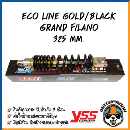 โช้ค ECO LINE YAMAHA GRAND FILANO GOLD/RED GOLD/BLACK สูง 325 mm. โช๊คหลัง YSS แท้ สำหรับ ยามาฮ่า แกรนด์ฟิลาโน่ โช้คแก๊ส