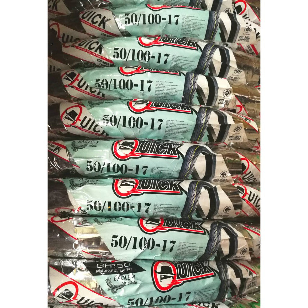 ยางนอก QUICK แก้มเตี้ย ขอบ17 ลาย GR730 Eagle-1 ห่อสีเงิน