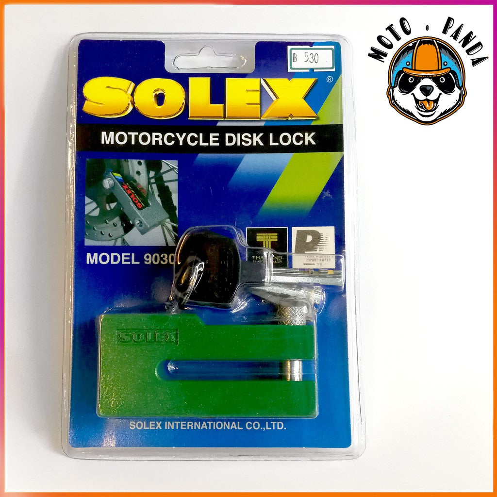 ล็อคดิสเบรค ยี่ห้อ SOLEX 9030 ล็อคดิสเบรครถจักรยานยนต์ รุ่น 9030 แท้100% Motorcycle Disk Lock รับประกันคุณภาพพร้อมส่ง