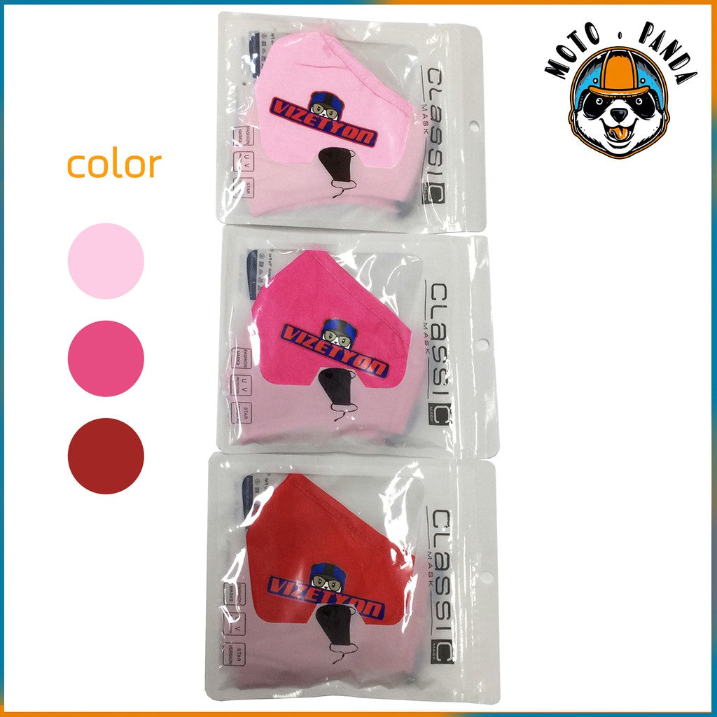 หน้ากากผ้าอนามัย หนา สกรีน MOTOPANDA และ VIZETYON หน้ากากอนามัย หน้ากากผ้า MASK เนื้อผ้าดี ผ้า COTTON สินค้าคุณภาพ