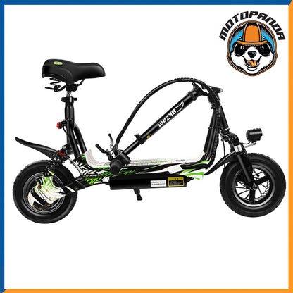 สกู๊ตเตอร์ไฟฟ้า รุ่น GRAPHIC PRO GREEN BLACK E SCOOTER สกู๊ตเตอร์ พับได้ สกู๊ตเตอร์ราคาถูก 24V 350W 10AH จักรยานไฟฟ้า