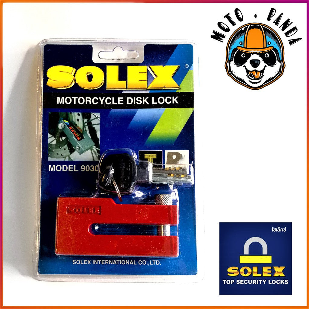 ล็อคดิสเบรค ยี่ห้อ SOLEX 9030 ล็อคดิสเบรครถจักรยานยนต์ รุ่น 9030 แท้100% Motorcycle Disk Lock รับประกันคุณภาพพร้อมส่ง